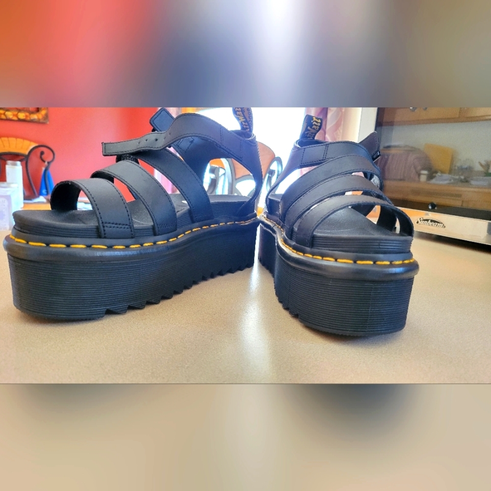 Dr. Martens Black Blaire Quad Platform Sandal